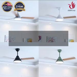 COOL POWER 42/48" LED 3 Modes Remote Light Ceiling Fan Living Room Bedroom House Lampu Kipas Siling 42/48 3 G07