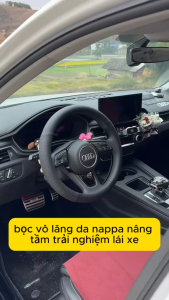 Bọc Vô Lăng Ô Tô 3D Da Nappa Cao Cấp Siêu Mỏng Có Lỗ Thoát Khí Chống Trơn Trượt Kích Thước 38cm