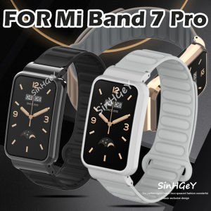 Silicone Strap For Xiaomi Mi Band 7 Pro Strap Metal Silicone Case TPU Bracelet 7pro Replacement Wristband