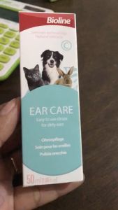 BIOLINE Ear Cleaner for Dog and Cat 50ml Ear Cleaning Remove Odor Kill Bacteria