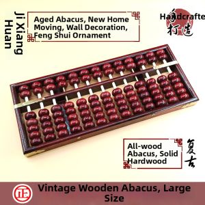 Large Size Traditional Abacus Full Wood 7 Beads 13 Levels 15 Levels 17 Levels Adult Wooden Abacus Accounting Bead Decoration Ornaments
