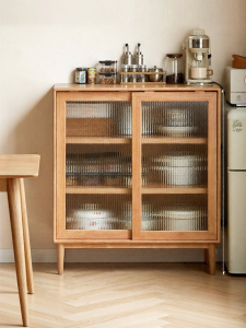 WEISHA | Solid Wood Modern Minimalist Sliding Door Sideboard