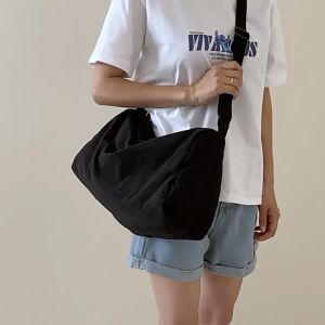 [SG SELLER] 4 Colors Korea Ulzzang Nylon Shoulder Minimalist Simple Soft Crossbody Women Sling Bag