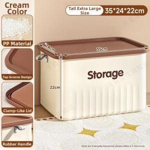 XUNHUAI | Toy and Snack Organizer with Lid Thick Plastic Storage Box