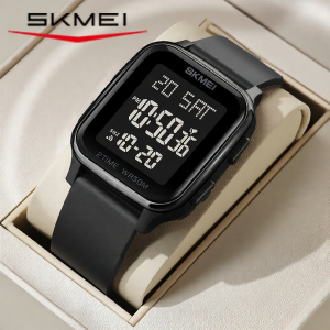 SKMEI | Waterproof Night Light Multi-functional Square Clock Ultra-thin Simple and Versatile