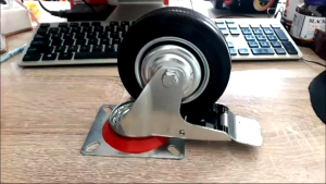 Roda Troly Troli karet Hidup Rem 4 inch  Caster kastor kaster kaster 4"