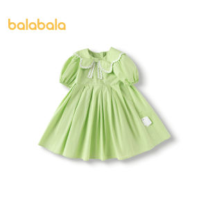 Balabala Childrens Princess Dress Summer 2024 New Childrens Dress Foreign Style Sweet Gentle A Line