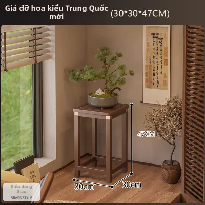 FANTANYIPIN | Kệ Trưng Bày Cây Cảnh Gỗ Nguyên Khối Phong Cách Trung Quốc