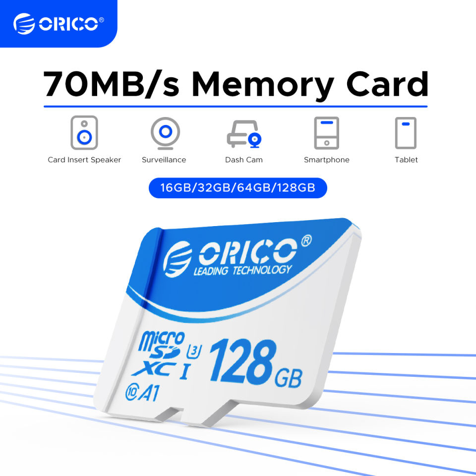 ORICO T3 SD Card 128G/64G/32G/16G Micro SD Memory Card For CCTV Camera Dash Cam And Camera Hardware Interface