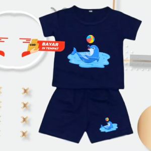 Setelan anak usia 1-8 tahun Cewek/Cowok Dolphin