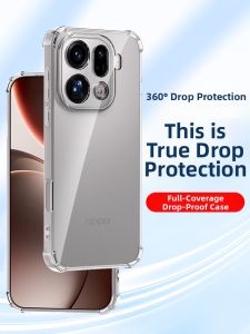 HOPE YEAR | Transparent Shockproof Silicone Full Coverage Camera Protection Case for OPPO Find X9