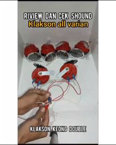 Double Keong Plus Riley Klakson Motor Dan Mobil Suara Kencang Ngebass / Variasi Klakson Motor Mobil Truk dan Bus 12 24 V Anti air / Klakson Gema 22 Suara / Klakson Telolet / Aksesoris Klakson Motor mobil 12 24 v Suara Seperti Denso Dan Hella