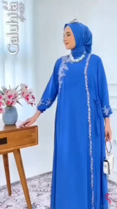 Diana Gamis Bordir Muslimah Elegan & Gamis Lebaran Terbaru