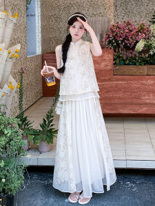 YINLUOYA | New Chinese Style Vest And Skirt Set Cheongsam Dress Cold Tone Sensation Chinese Wind Summer New Arrival French Style