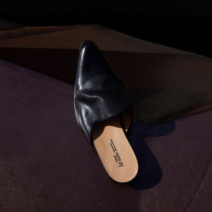 Tri-color Goodyear Thick-soled Genuine Leather Mules