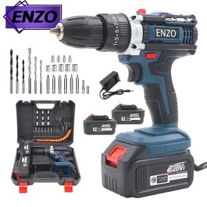 Enzo สว่านแบตไร้สาย 3 ระบบ 228VF แบตใหญ่ 2 ก้อน พร้อมอุปกรณ์ในกล่อง