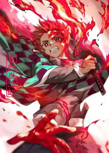 Kayou | Paint By Numbers Anime Demon Slayer DIY Frameless HandPainted Wall Art Coloring Painting for Living Room Home Decoration