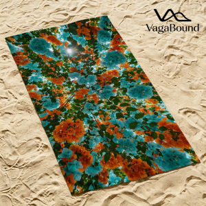 Turquoise & Amber Luxury Beach Towels Crafted from Combed Cotton Plush and Absorbent Beach Towel or Pool Towels