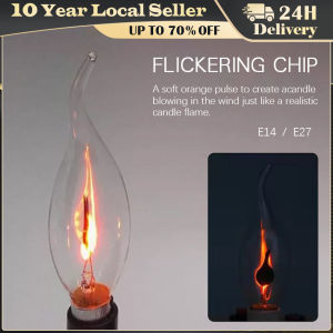 LED Bulb Edison Flicker Flame Vintage Lamp E14 E27 LED Candle Light Bulb AC220V LED Lamp for Home Decor Night Light LED Lamp Flicker Flame Candle Bulbs AC 220V 230V 3W Edison Vintage Fire Light Bulbs Tail Decor Energy Saving Lamp