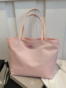 Korean Style Nylon Oxford Cloth Tote Bag Womens Simple Fashion Shoulder Bag Casual Shopping Bag Soft Handle Zipper Closure