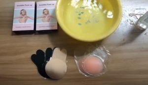 Women Push Up Bra Strapless Invisible Bra Reusable Adhesive Breast Lift Tape Rabbit Cover Bra Pads
