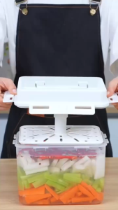 5L Pickle Jar with Press Plate Leakproof Kitchen Organizer Bins For Gherkin Sauerkraut Olive And Kimchi Storage Container