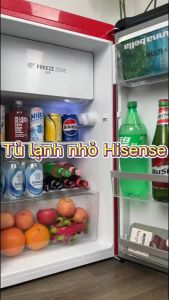 Tủ lạnh mini có ngăn đá Hisense 82 lít RR106D4EBN/RR106D4ESN Tiết kiệm điện Trả Góp 0%
