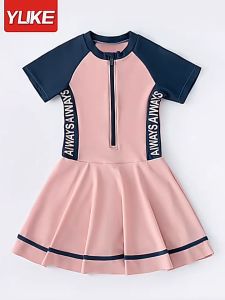Bộ Đồ Bơi Trẻ Em Teen YLIKE Cộc Tay Một Mảnh 6-16 Tuổi