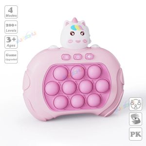 Upgraded Electronic Pop Light Quick Push Game Console Toys for Kids Adult Fidget Anti Stress Relief Toy Interactive Game Machine