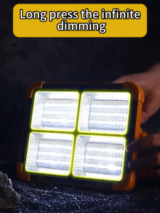 Solar Emergency Light Outdoor Waterproof IP66 Solar Flood Light Flashlight Rechargeable LED Flood