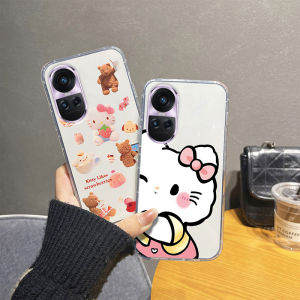Phone Casing for OPPO A7 Pro Max 5g A6c A6s A6x A6t A6 Pro 5G Cute Cartoon Kitten Bear Pattern Clear Rubber Soft Case for OPPO A7 Pro Max 5g for Girl Phone Cover