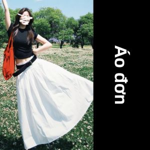 NIUVIES | Bộ Áo Thun và Chân Váy Midi Phong Cách Hàn Quốc Mùa Hè