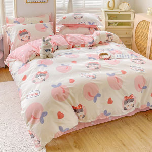 Bộ Chăn Ga Gối 4 Món Cotton In Mới
