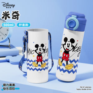 Disney Mickey Mouse Cup Giữ Nhiệt Cho Trẻ Em 500ml Cốc Đựng Nước Có Ống Hút Bằng Nhựa PP Dùng Cho Học Sinh Đi Học