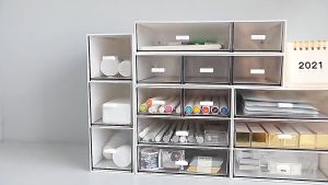 【D174】Kotak Penyimpanan Tumpukan Kreatif untuk Meja Stationery Jewelry Storage Box Multifunctional Organizer