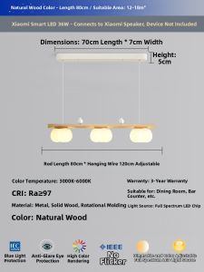 LANGSHANGZHAOMING | Fan Light Ceiling Lamp Walnut Nourishing Eye Care Nordic Modern Cream Style