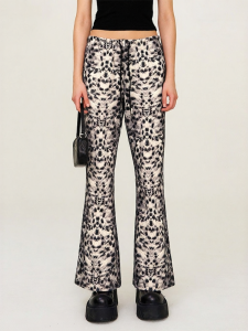 SMFK | Animal Print Retro Slim Leisure Sports Trousers