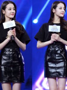 Fashionable Black Leather Mini Skirt Womens High Waist Design Sensation Bodycon Skirts Spring New Arrival Celebrity Style