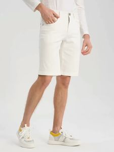 Rare | Rear Logo Embroidery Mens Jeans Shorts White