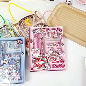 Cartoon stationery set gift box small gifts kindergarten class prizes student rewards back-to-school gifts for children