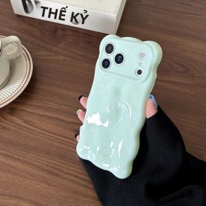 Ốp Điện Thoại iPhone 3D Họa Tiết Sóng Bong Bóng Silicon Mềm Chống Sốc Chống Xước Nhẹ Bảo Vệ Mặt Lưng Dành Cho Pro Max 18 17 16 15