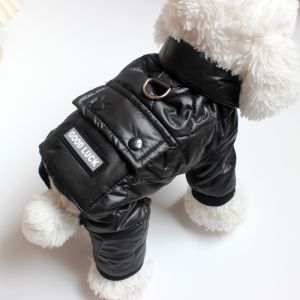 Dog Clothes Winter Lucky Pocket Four-Leg Cotton-Padded Clothes Teddy Bichon Small Size Dogs Pet Thickened Four-Leg Autumn and Winter Clothes