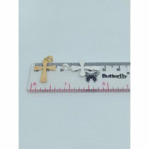 KALUNG PERAK ASLI SILVER 925 LAPIS EMAS/KALUNG RANTAI MILANO ICE+LIONTIN SALIB POLOS/ASLI SILVER/FASHION WANITA