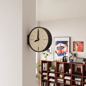 💥Dream Best🔥 Vintage Clock Corner Double-Sided Wall Clock Artistic Wall Clock Home Corner Clock 25*26.8cm