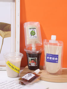 Liquid Coffee Packing Bags Disposable Milk Tea Concentrated Liquid Cold Extraction Bag Soybean Milk Transparent Frosted Doypack