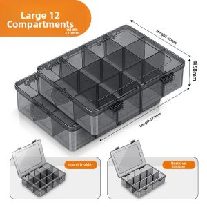 WINHUNT | Plastic Storage Box for Parts and Hardware Compartmentalized