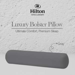 Hilton Luxury Bolster Pillow Ultimate Comfort Premium Sleep Blue
