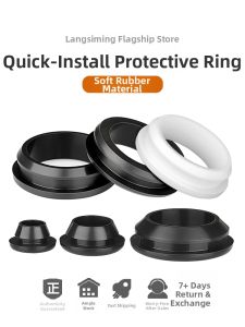 LANGSIMING | Quick Install Cable Protection Ring Rubber Snap-on Outlet Hole Protector