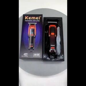 Kemei KM-658 Hair clipper Cord or Cordless Use Hair Trimmers for Men LED LCD Digital Barber Professional Rechargeable Electric Hair Cutting Machine