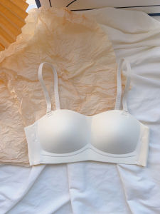 Two-Way Wear Beauty Back Seamless Intimates Womens No Sense of Restraint Detachable Shoulder Strap Small Chest Gathered without Steel Ring Bra Bra